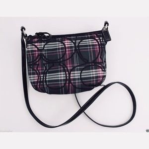 Coach Plaid Tartan Swingpack Purse #46167 LN